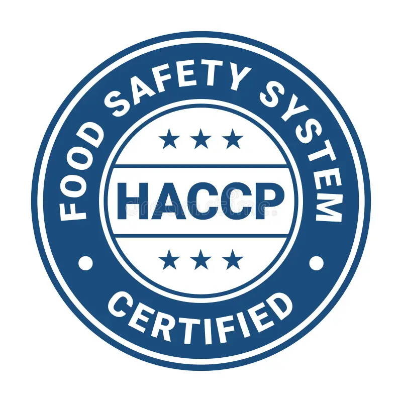 HACCP certified manufacturing logo